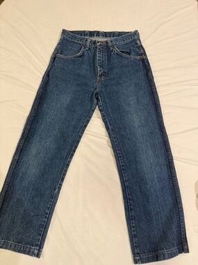 Rustler Men’s Straight Leg Blue Denim Jeans 30x32